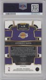 Anthony Davis from the 2023-24 Panini Select  set featuring a Gold Flash parallel graded by PSA and given an overall grade of 10.