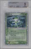 Celebi ex from the 2005 Pokemon EX set graded by Beckett and given an overall grade of 9.
