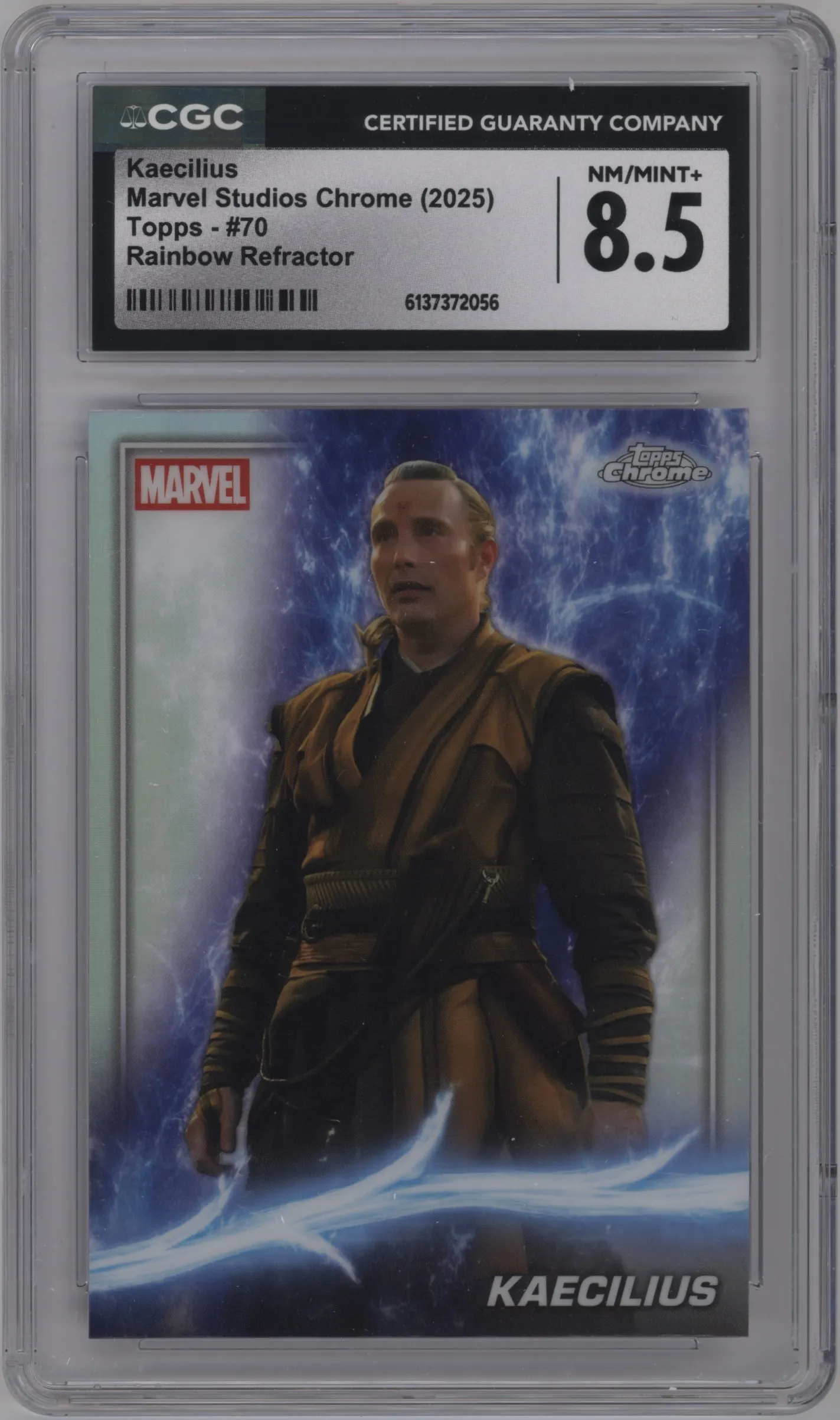 2025 Topps Chrome Marvel Studios Kaecilius Rainbow Refractor CGC 8.5