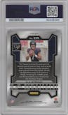 C.J. Stroud from the 2023 Panini Prizm set featuring a Red White Blue Prizm parallel graded by PSA and given an overall grade of 10.