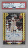 Shaquille O'Neal from the 2018-19 Panini Prizm Mosaic set featuring a Gold parallel graded by PSA and given an overall grade of 10.
