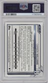 Carson Williams from the 2021 Bowman Draft set featuring a Black & White RayWave Refractor parallel graded by PSA and given an overall grade of 10.