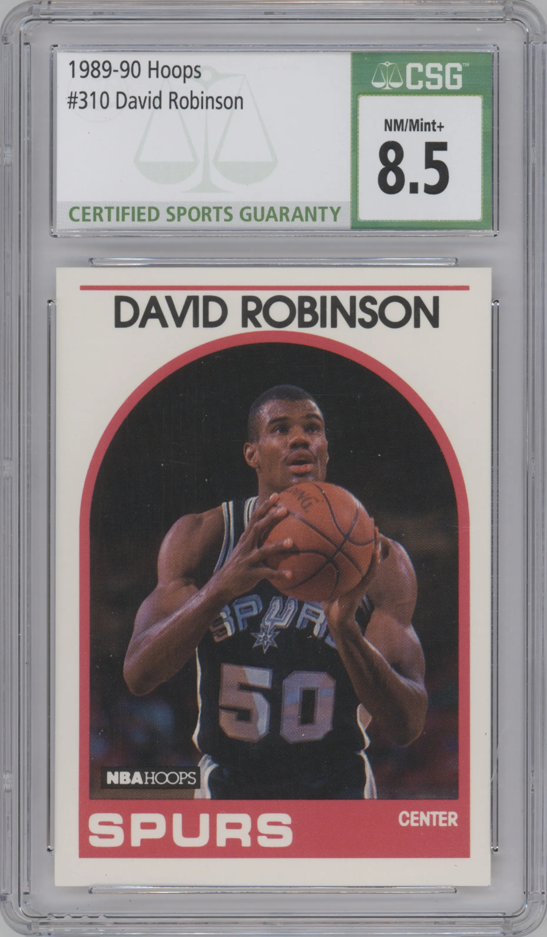 1989 NBA Hoops David Robinson CGC 8.5