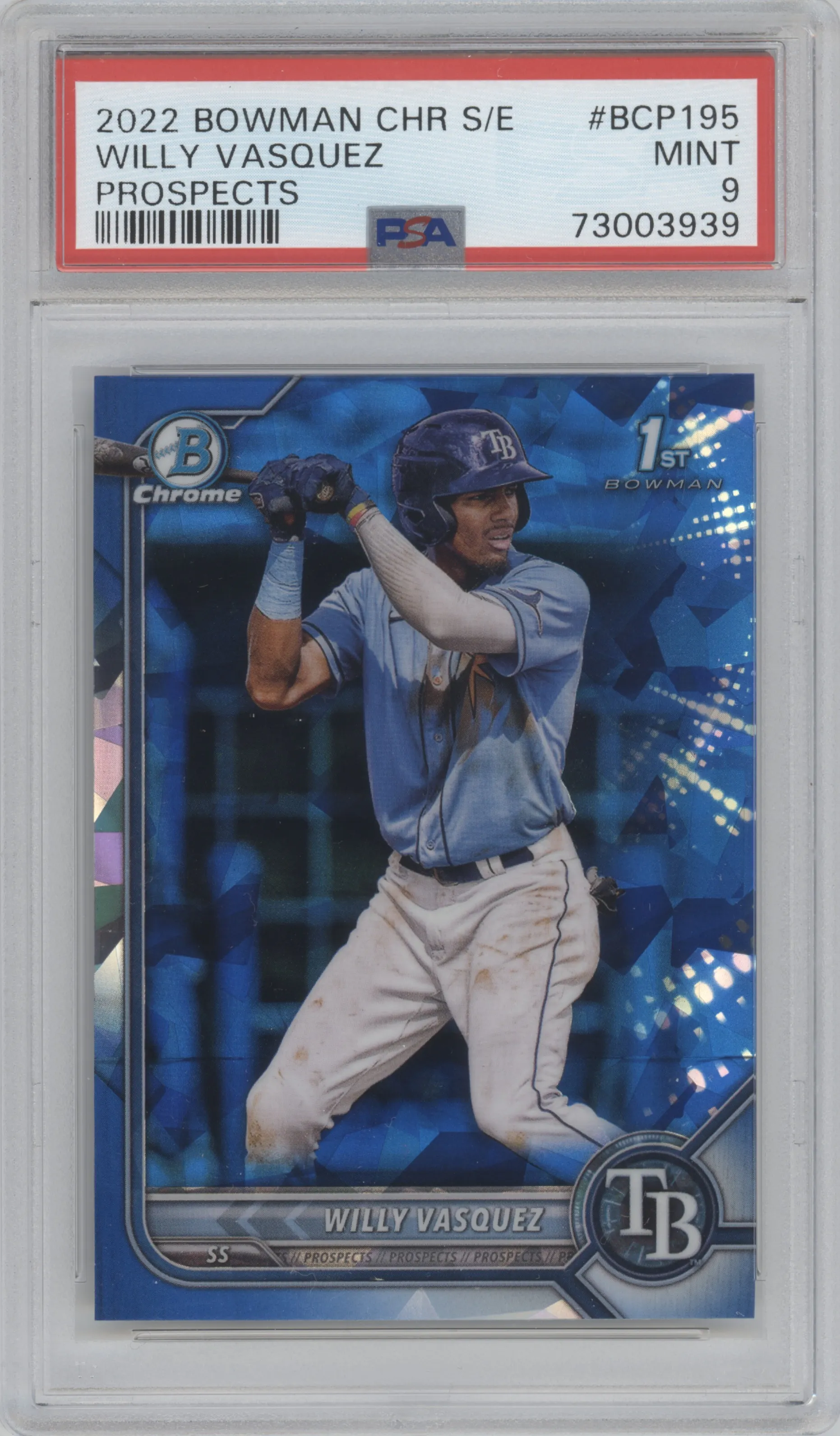 2022 Bowman Chrome Sapphire Edition Chr.Pros. Willy Vasquez PSA 9