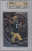 Jordan Love from the 2020 Panini Select set graded by Beckett and given an overall grade of 9.5.