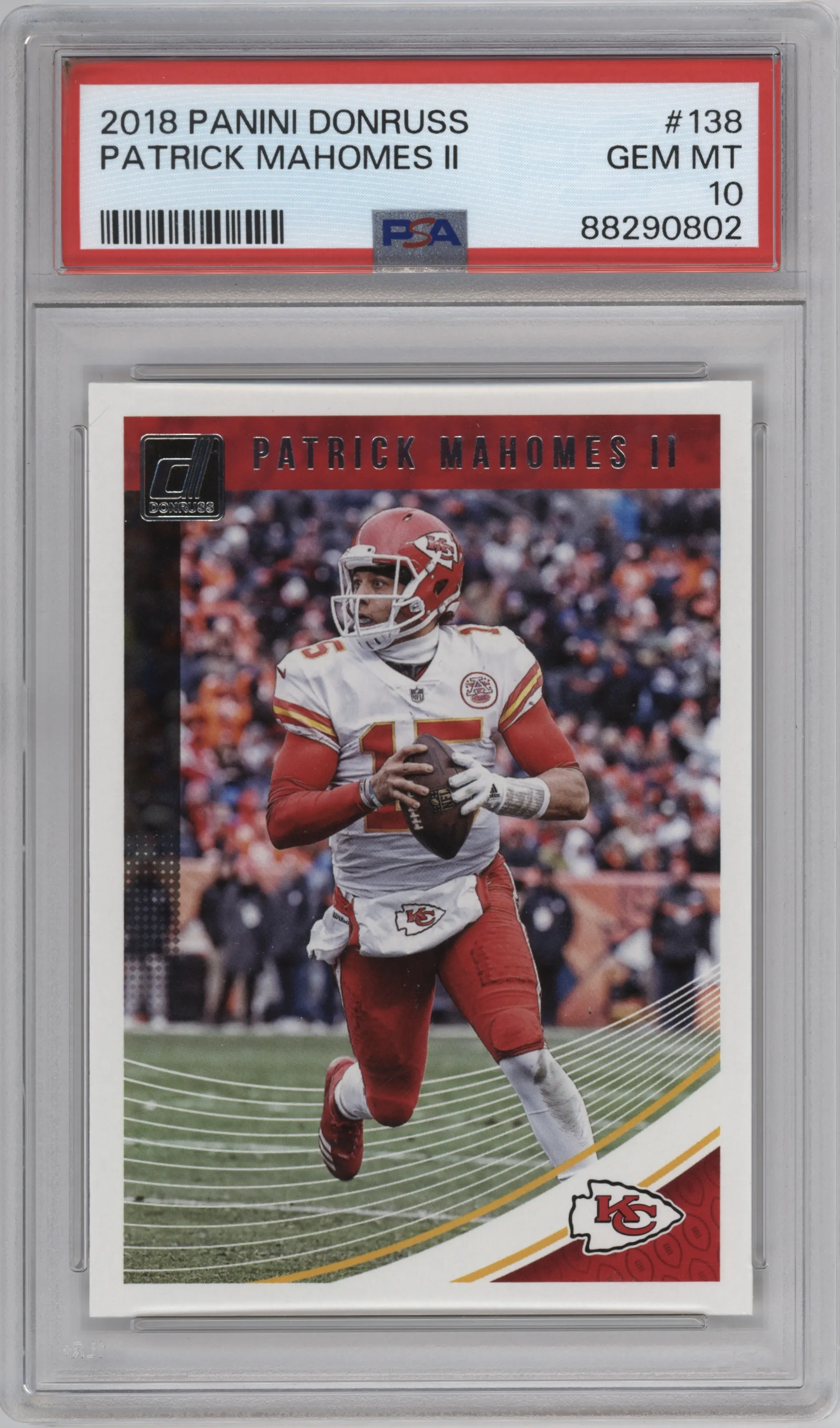 2018 Panini Donruss Patrick Mahomes II PSA 10