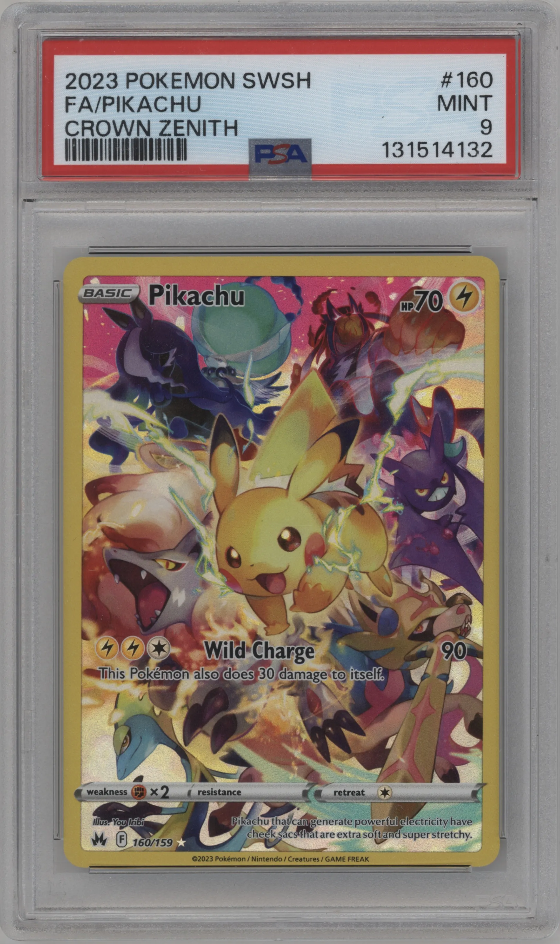 2023 Pokemon SWSH Crown Zenith Pikachu PSA 9