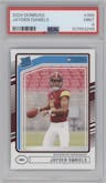 Jayden Daniels from the 2024 Donruss set graded by PSA and given an overall grade of 9.