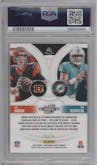 Joe Burrow/Tua Tagovailoa from the 2020 Panini Contenders Optic set featuring a Pink parallel graded by PSA and given an overall grade of 9.