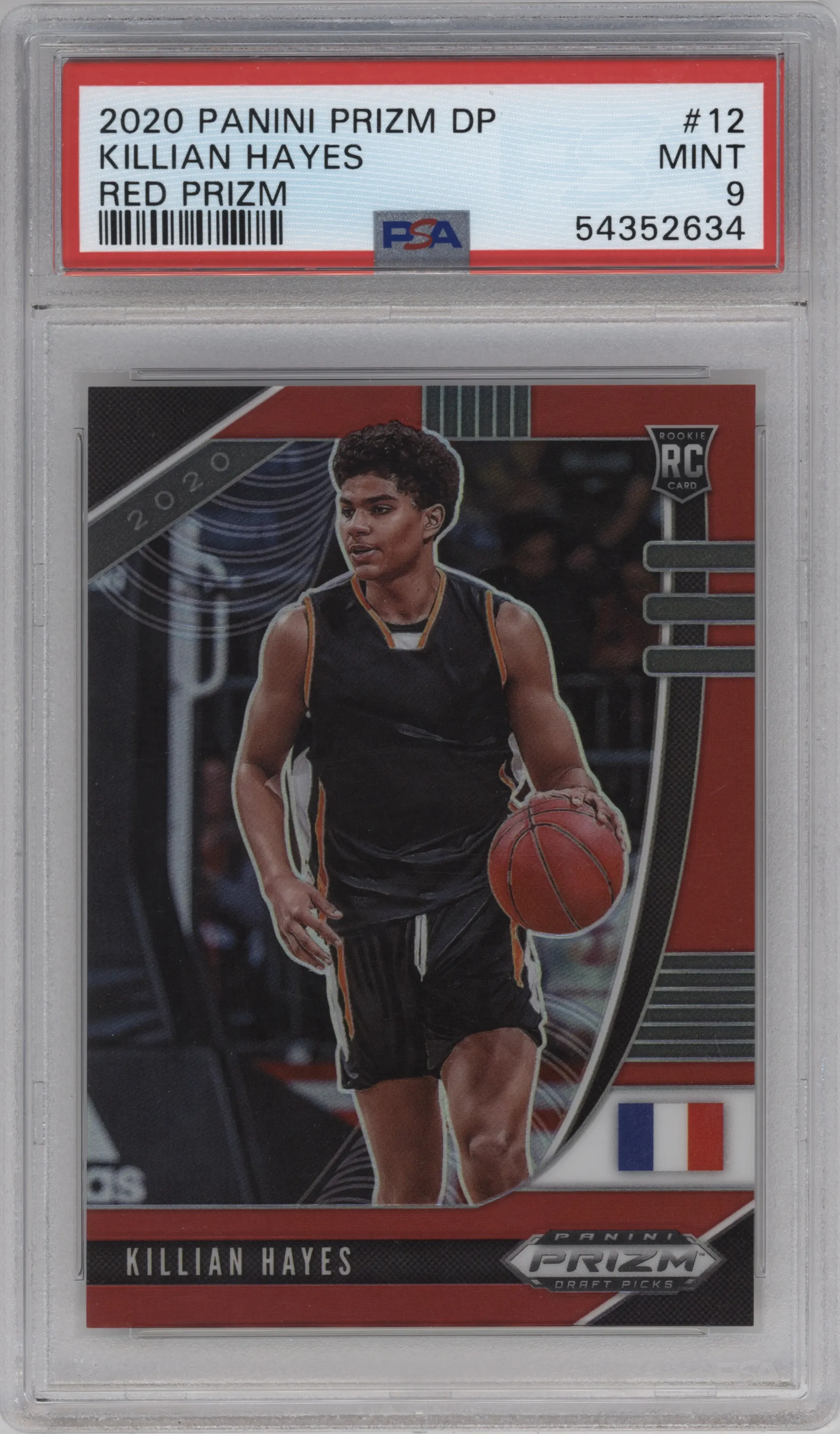 2020 Panini Prizm Draft Picks Killian Hayes Red Prizm PSA 9