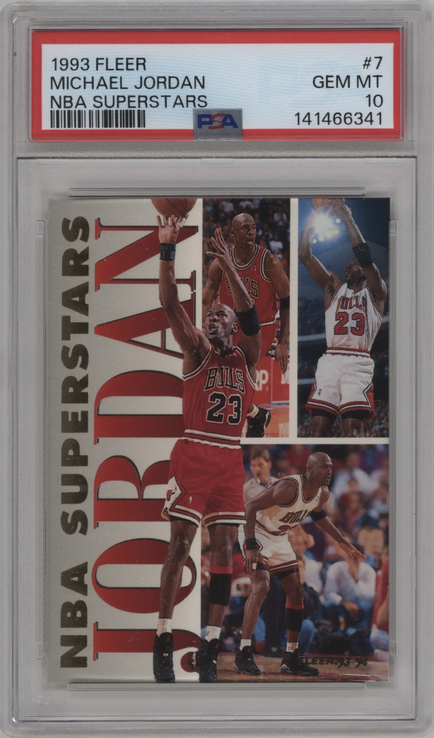 1993 Fleer NBA Superstars Michael Jordan #7 PSA 10