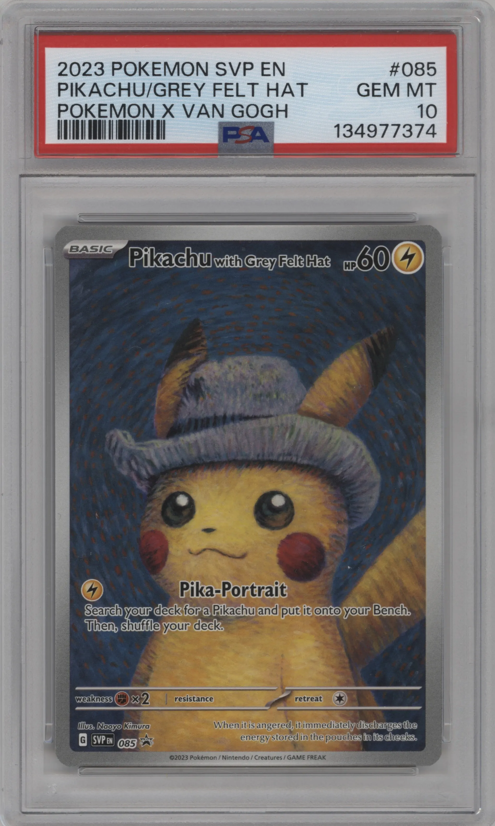 Pikachu with Grey Felt Hat