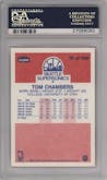 Tom Chambers from the 1986-87 Fleer set graded by PSA and given an overall grade of 8.