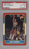 Tom Chambers from the 1986-87 Fleer set graded by PSA and given an overall grade of 8.