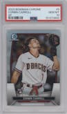 Corbin Carroll  from the 2023 Bowman Chrome set graded by PSA and given an overall grade of 10.
