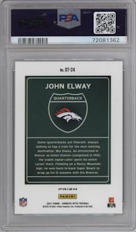John Elway from the 2021 Panini Donruss Optic set graded by PSA and given an overall grade of 9.