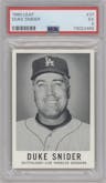 Duke Snider from the 1960 Leaf set graded by PSA and given an overall grade of 5.
