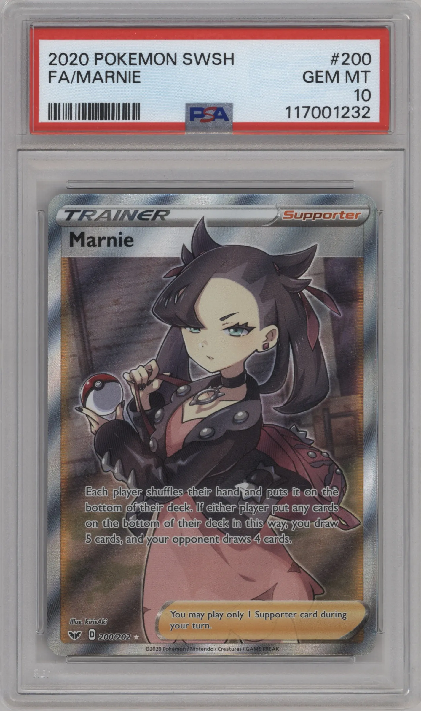 2020 Pokemon SWSH Marnie PSA 10