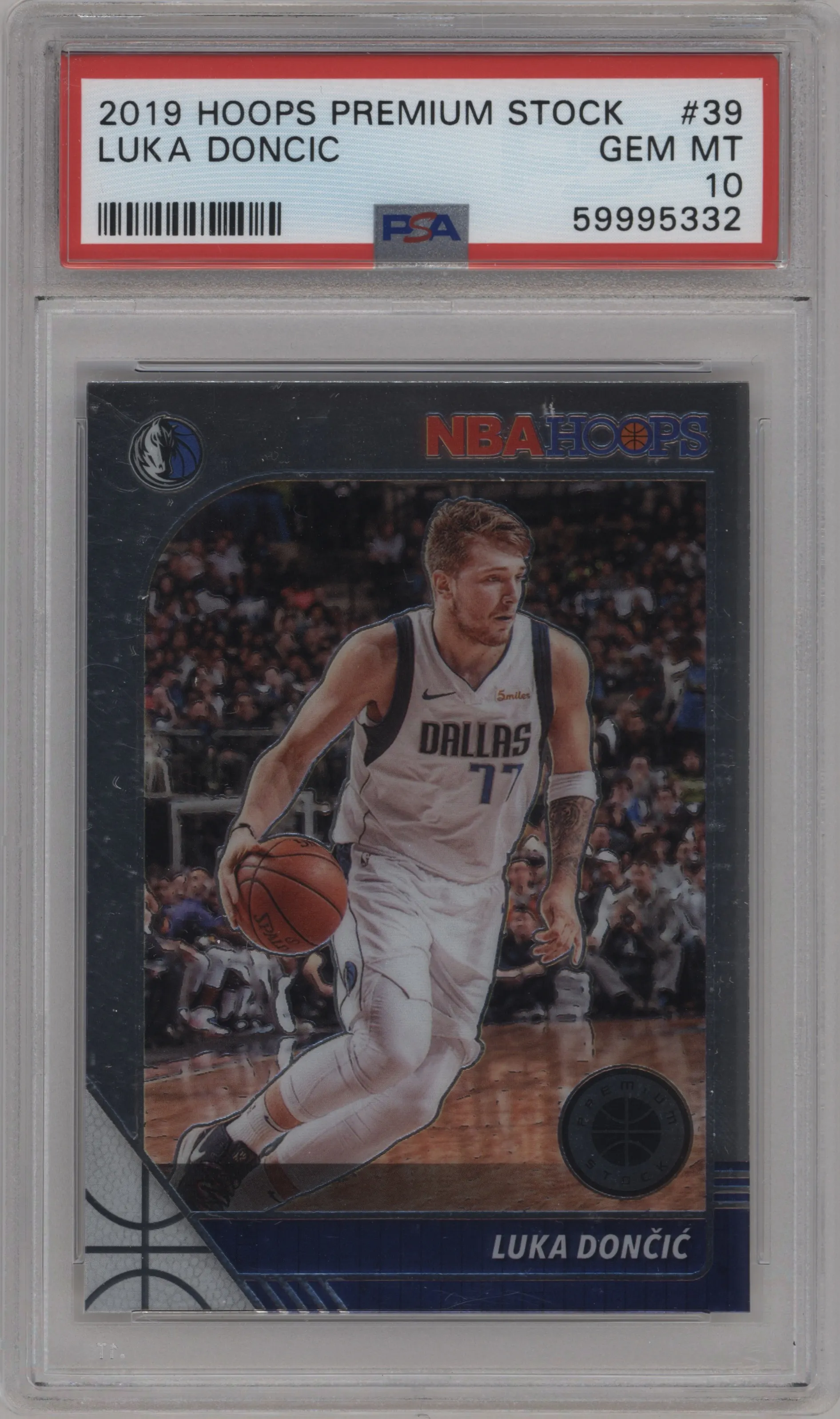 2019 Panini Hoops Premium Stock Luka Doncic PSA 10