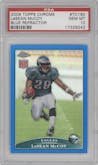 LeSean McCoy from the 2009 Topps Chrome set featuring a Blue Refractor parallel graded by PSA and given an overall grade of 10.