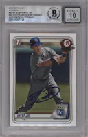 Bobby Witt Jr. from the 2020 Bowman set graded by Beckett and given an overall grade of 0.