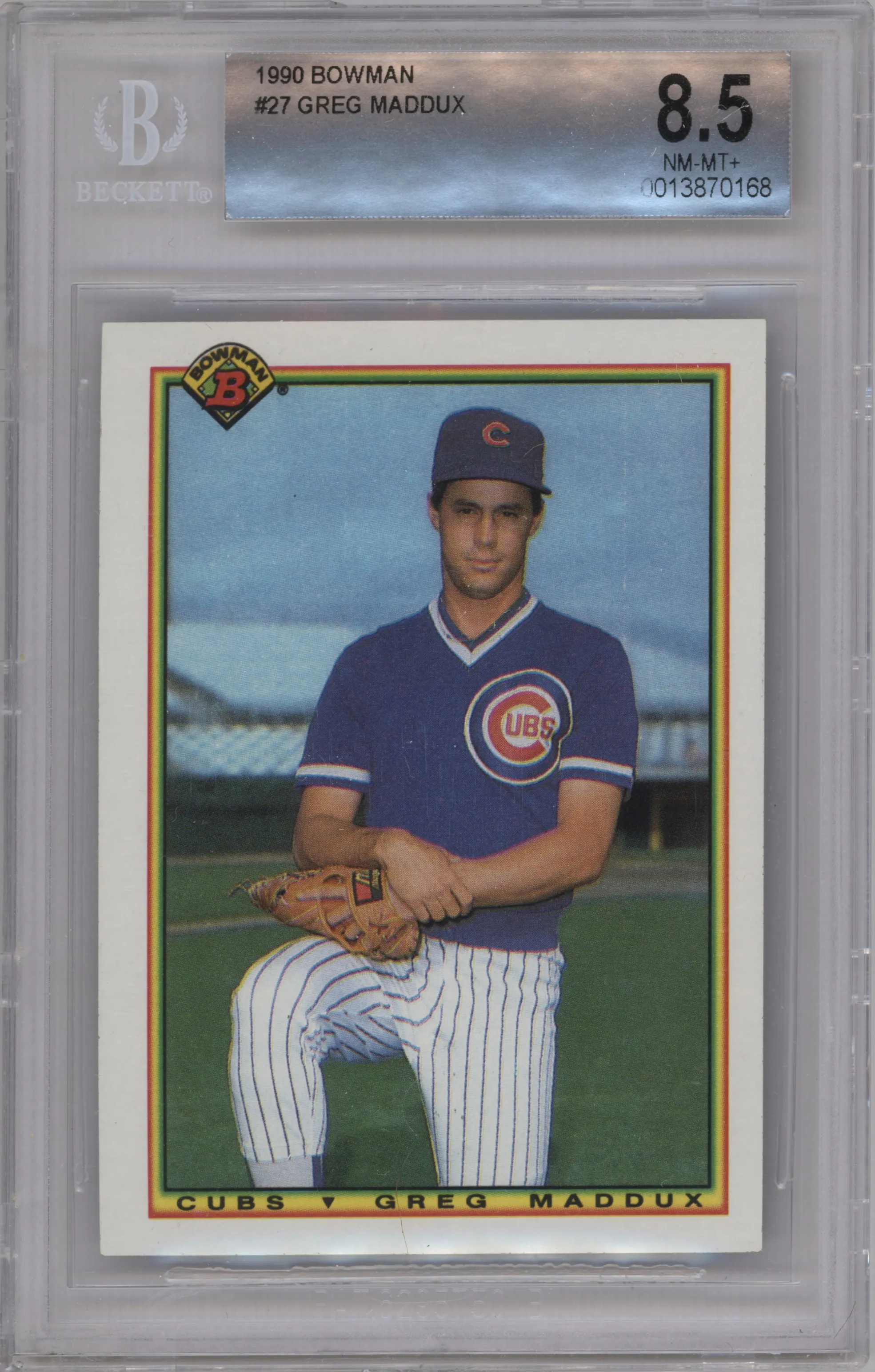 1990 Bowman Greg Maddux #27 BGS 8.5