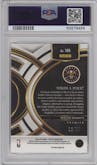 Nikola Jokic from the 2023-24 Panini Select  set featuring a Pink Cracked Ice parallel graded by PSA and given an overall grade of 10.