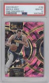 Nikola Jokic from the 2023-24 Panini Select  set featuring a Pink Cracked Ice parallel graded by PSA and given an overall grade of 10.