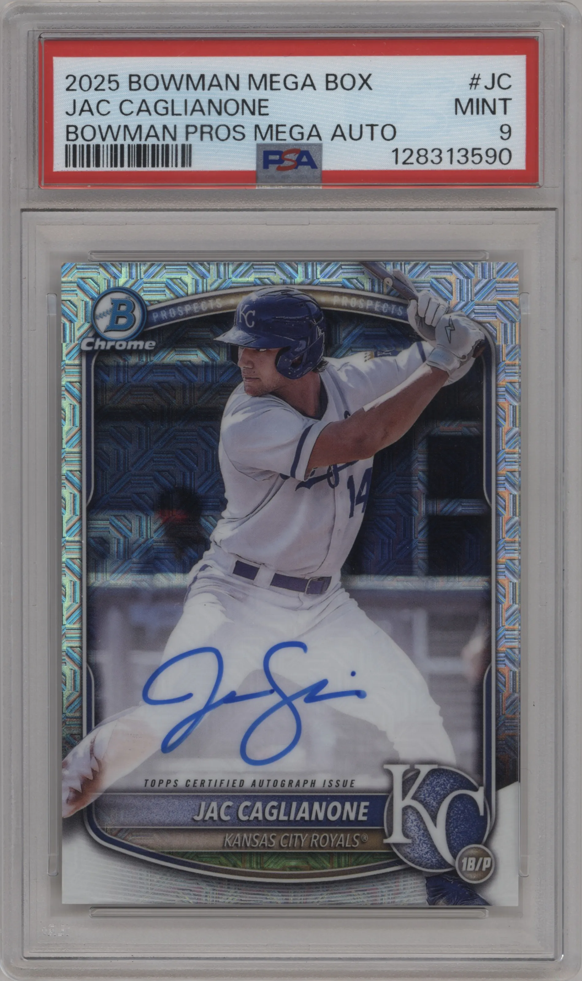 2025 Bowman Mega Box Pros.Mega Auto Jac Caglianone #BMA-JC PSA 9