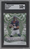C.J. Stroud from the 2023 Panini Illusions set featuring a Emerald parallel graded by SGC and given an overall grade of 10.