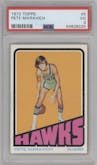 Pete Maravich from the 1972-73 Topps Basketball set graded by PSA and given an overall grade of 3.