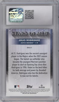 Julio Rodriguez from the 2022 Topps Update  set graded by CSG and given an overall grade of 10.