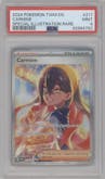 Carmine from the 2024 Pokemon SV set graded by PSA and given an overall grade of 9.