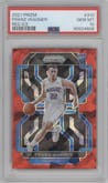 Franz Wagner from the 2021-22 Panini Prizm  set featuring a Red Ice parallel graded by PSA and given an overall grade of 10.