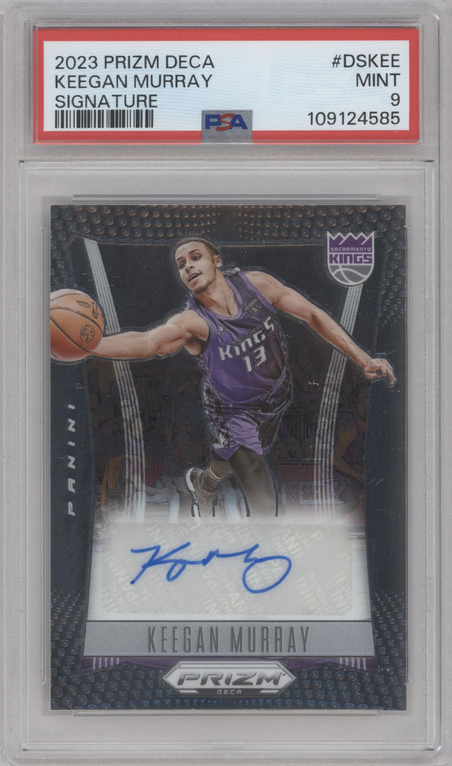 2023 Panini Prizm Deca Sig. Keegan Murray #DS-KEE PSA 9
