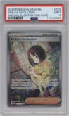 Erika's Invitation from the 2023 Pokemon SV set graded by PSA and given an overall grade of 9.