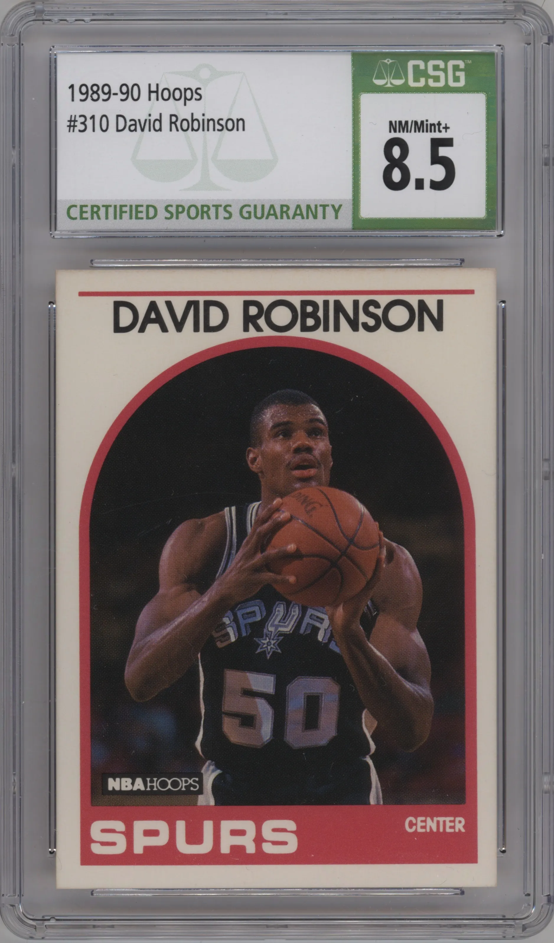 1989 NBA Hoops David Robinson CGC 8.5