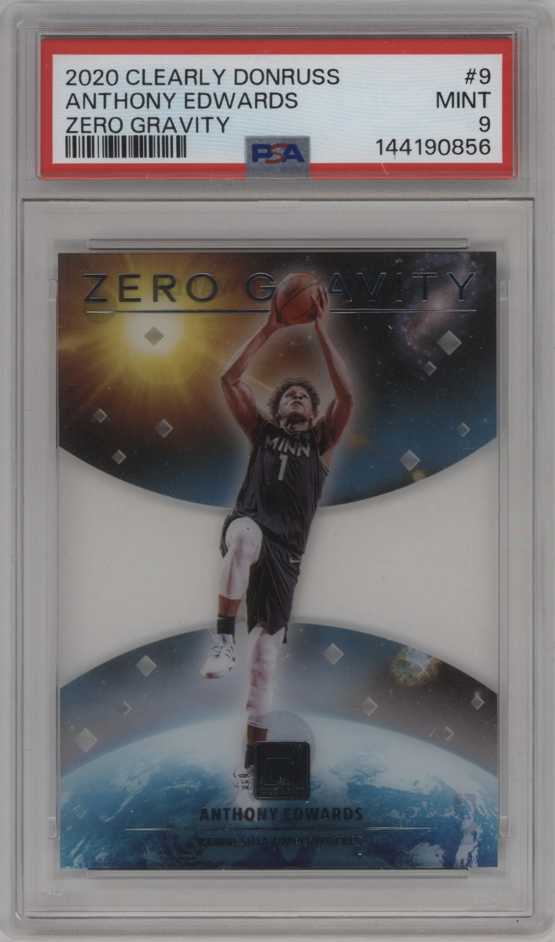2020 Clearly Donruss Zero Gravity Anthony Edwards PSA 9
