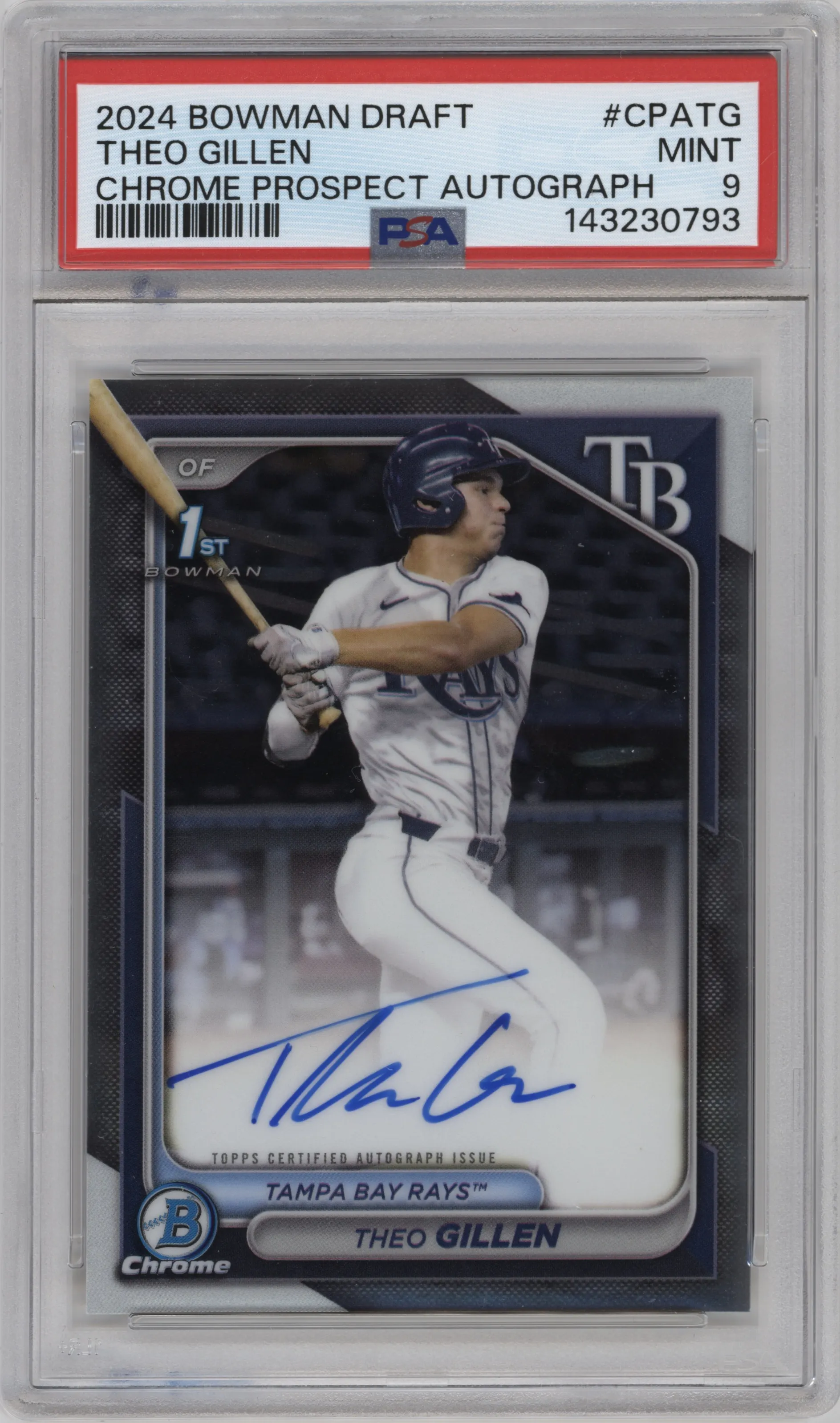2024 Bowman Draft Chr.Pros.Auto Theo Gillen #CPA-TG PSA 9