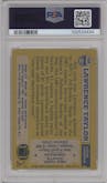 Lawrence Taylor from the 1982 Topps set graded by PSA and given an overall grade of 6.