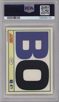 Bo Jackson  from the 1990 Score set graded by PSA and given an overall grade of 6.