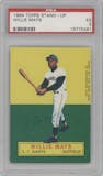 Willie Mays from the 1964 Topps Stand Ups set graded by PSA and given an overall grade of 5.