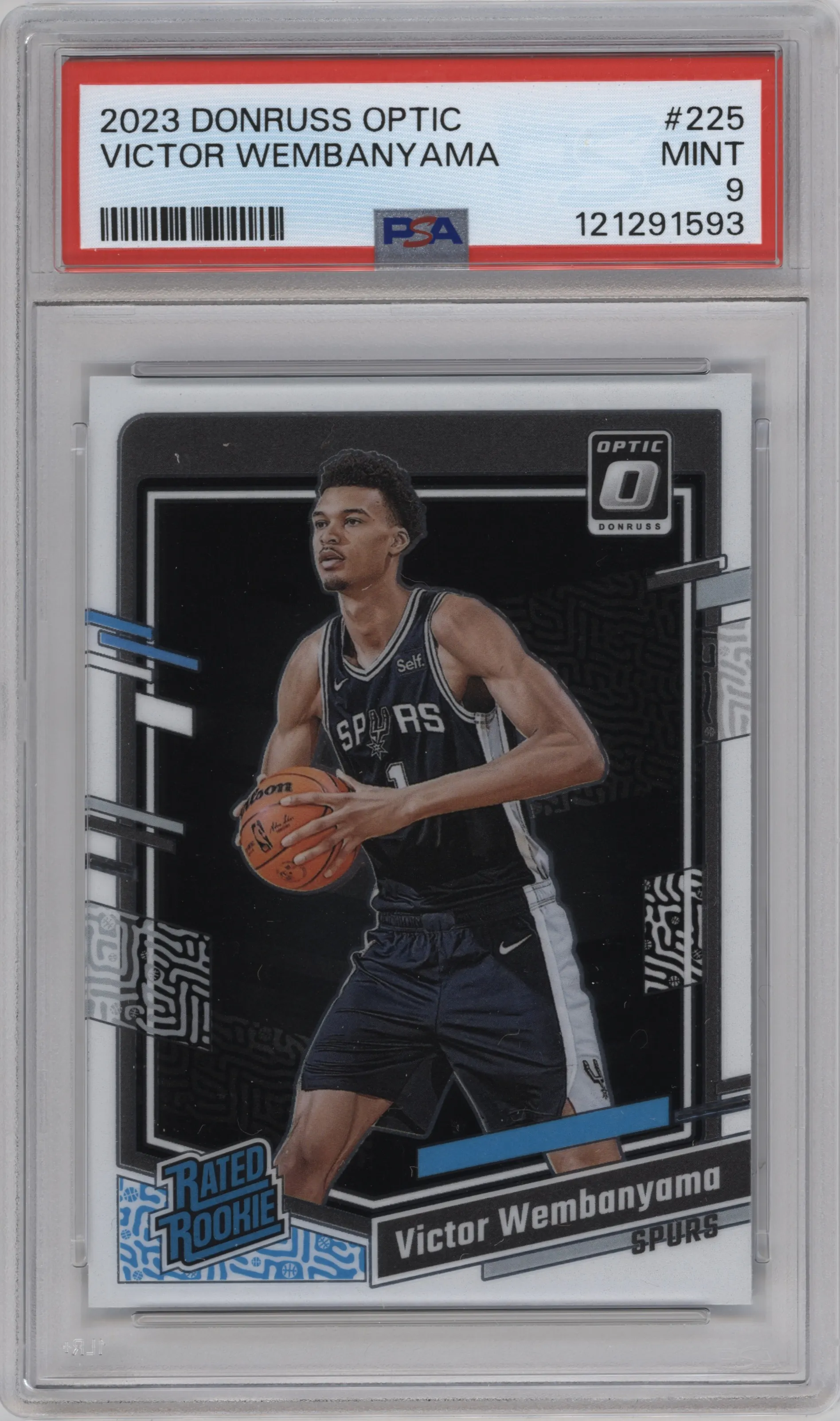 2023 Donruss Optic Rated Rookie Victor Wembanyama PSA 9
