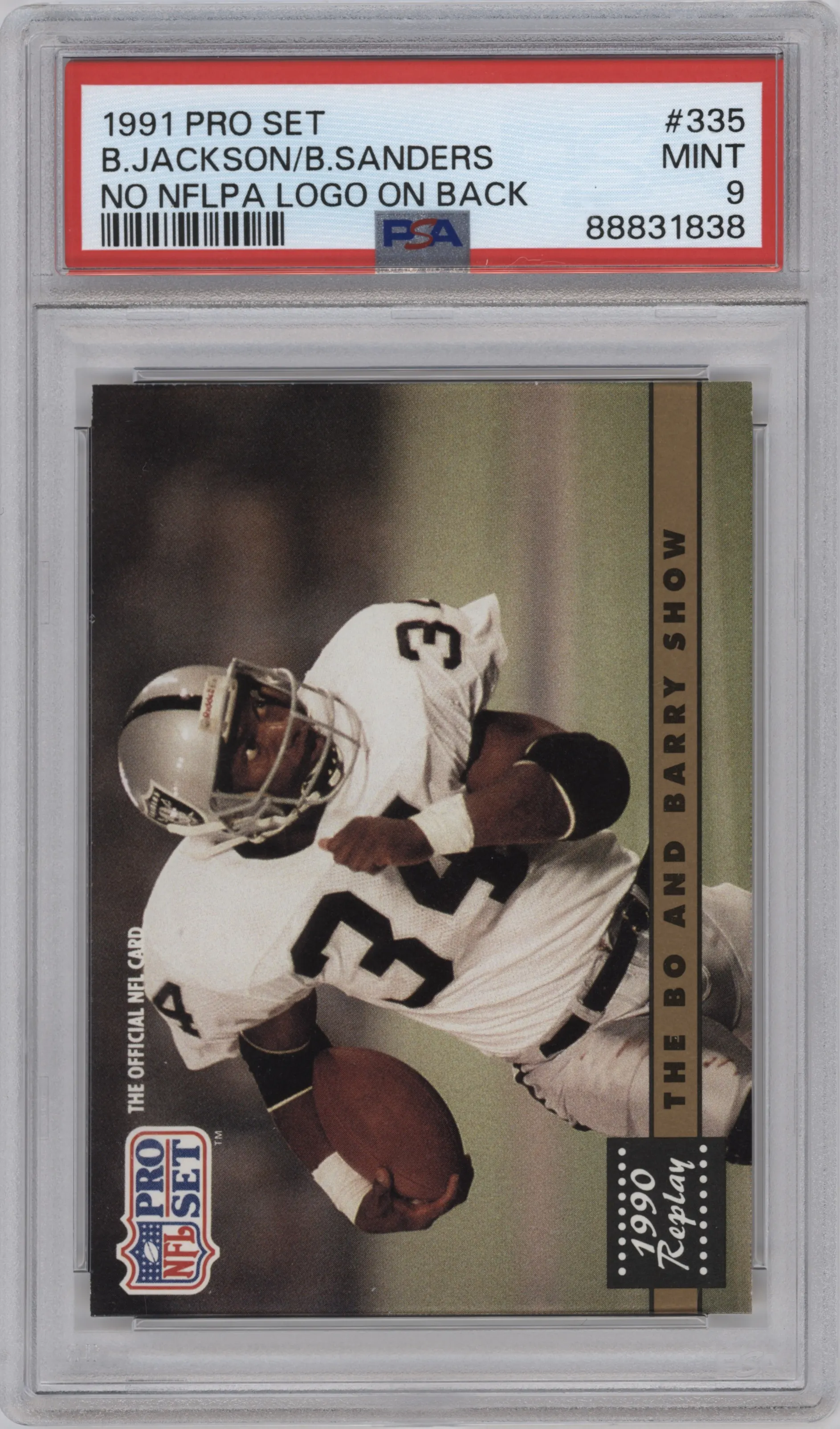 1991 Pro Set The Bo and Barry Show #335 PSA 9