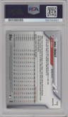 Mike Trout from the 2020 Topps Chrome set featuring a Refractor  parallel graded by PSA and given an overall grade of 10.