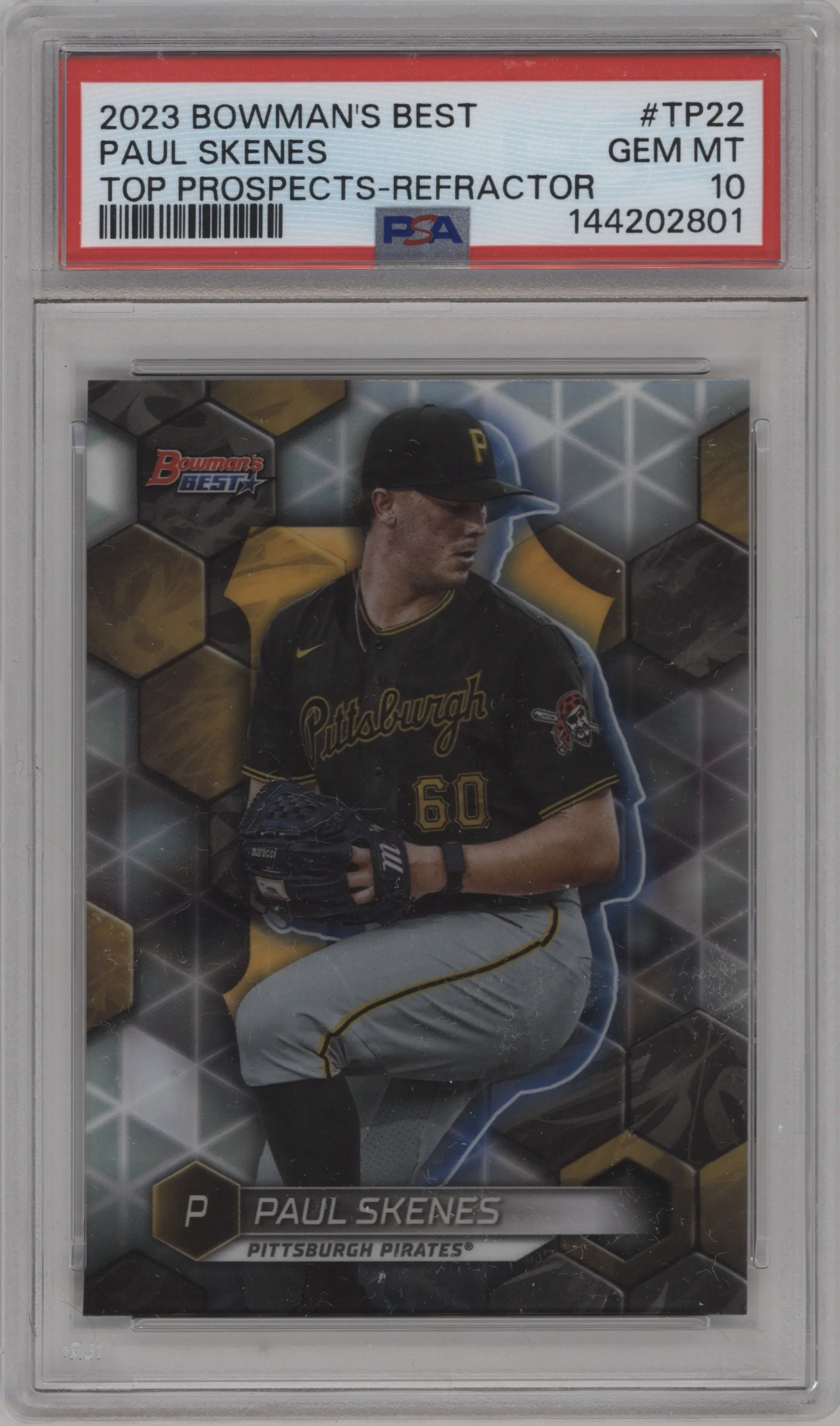 2023 Bowman's Best Top Prospect Paul Skenes Refractor PSA 10