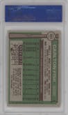 Carlton Fisk from the 1976 Topps set graded by PSA and given an overall grade of 8.