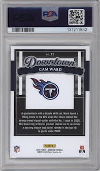 Cam Ward from the 2025 Panini Donruss set graded by PSA and given an overall grade of 10.