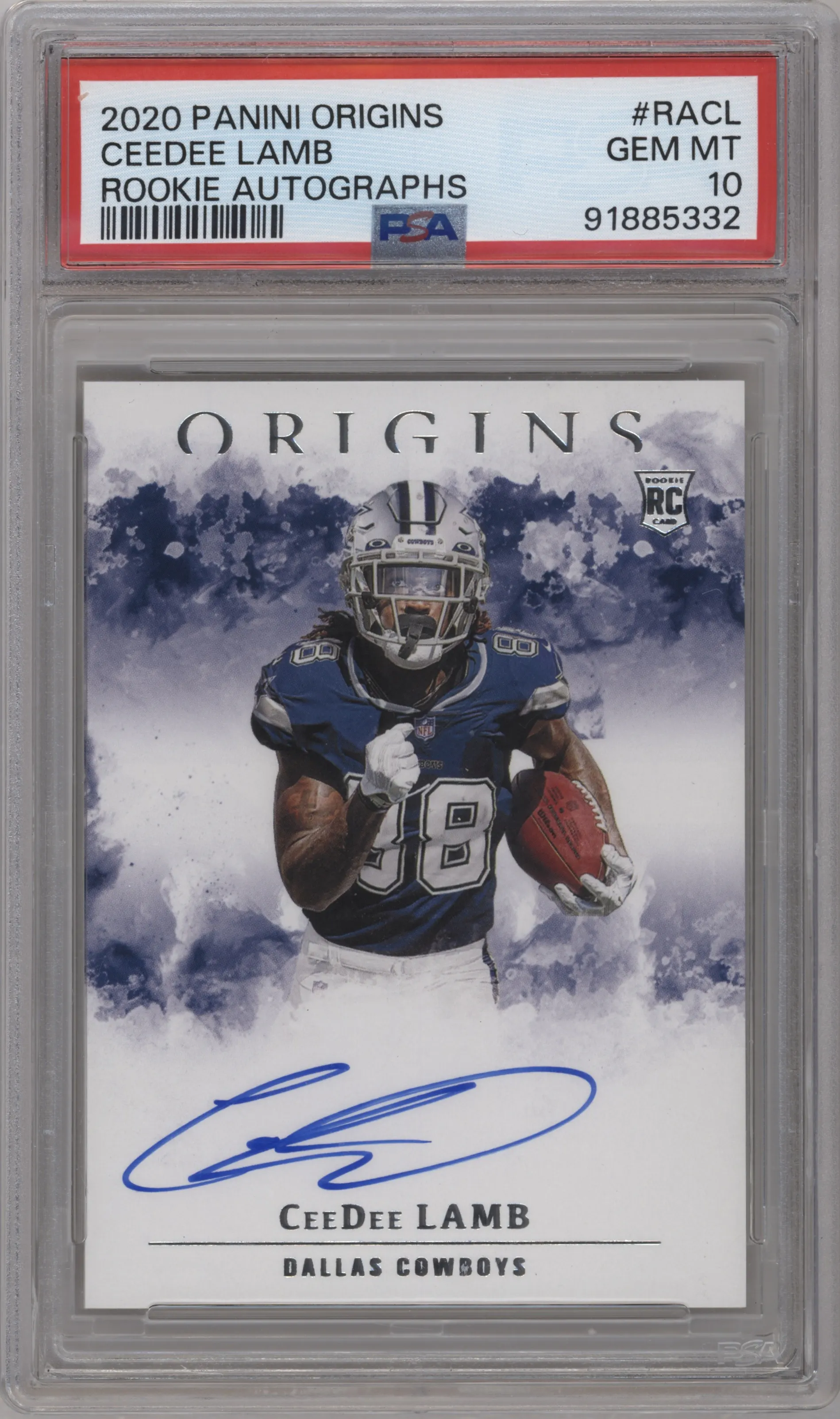 2020 Panini Origins Rke.Auto CeeDee Lamb #RA-CL PSA 10