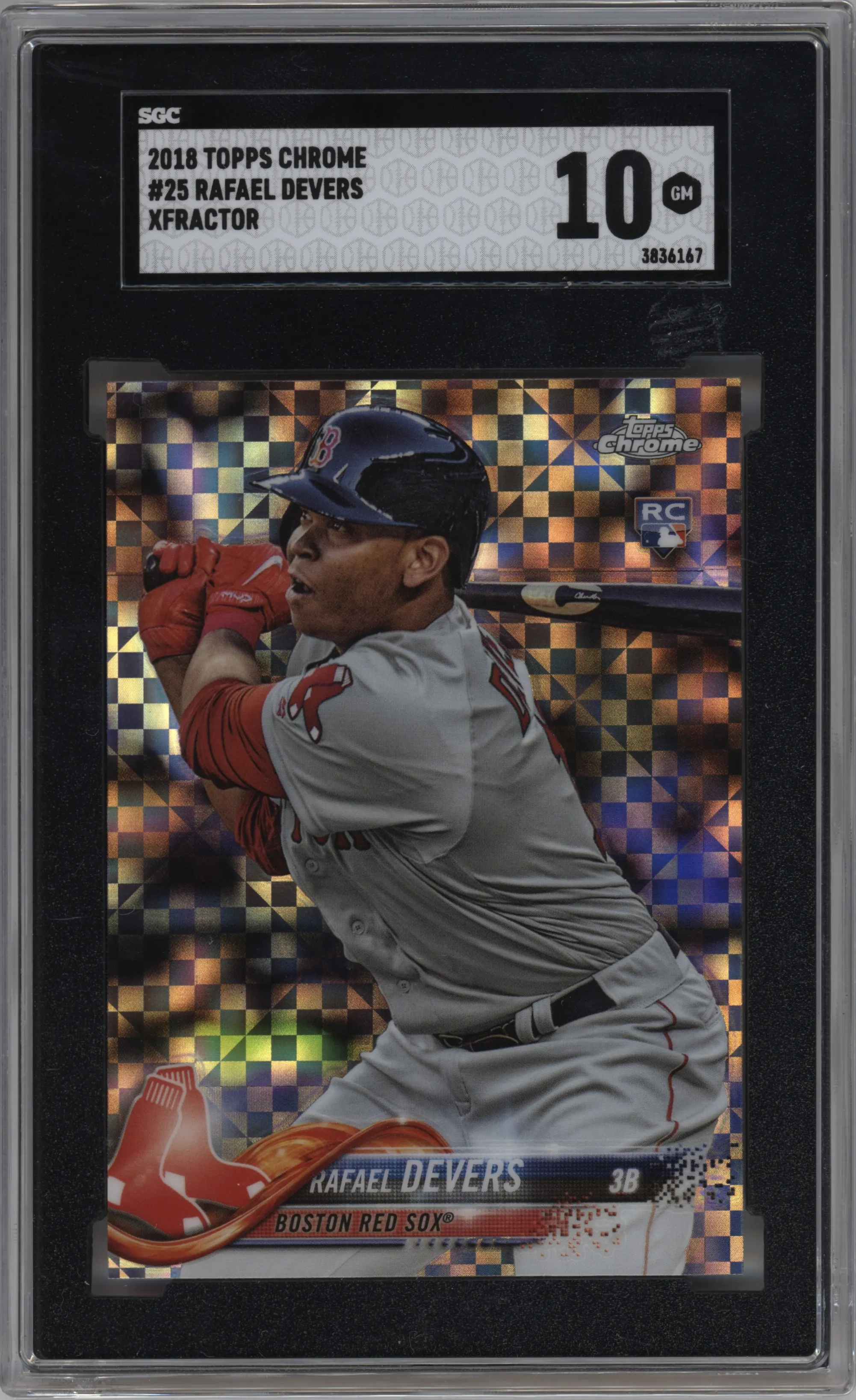 2018 Topps Chrome Rafael Devers X-Fractor #25 SGC 10